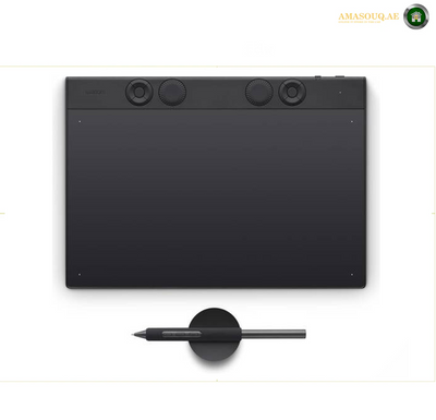 Wacom Intuos Pro Medium PTK-670 Drawing Tablet, Pro Pen 3 with 8192 Pressure Levels & Tilt Support, Bluetooth 5.3 & USB-C Connectivity, 10 ExpressKeys 2 Dials Multi-Device Pairing | PTK670K0B