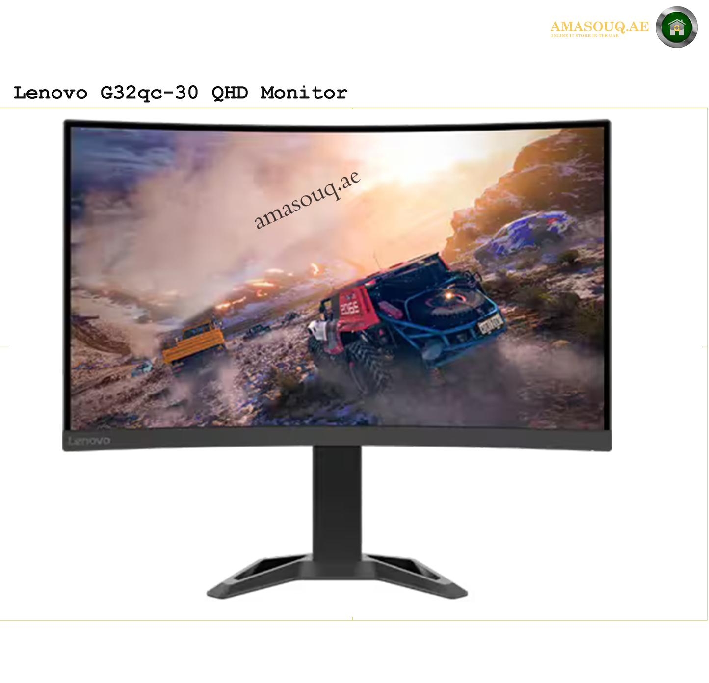 Lenovo QHD Gaming Monitor - G32qc-30 - 31.5" | AMASOUQ.AE 3