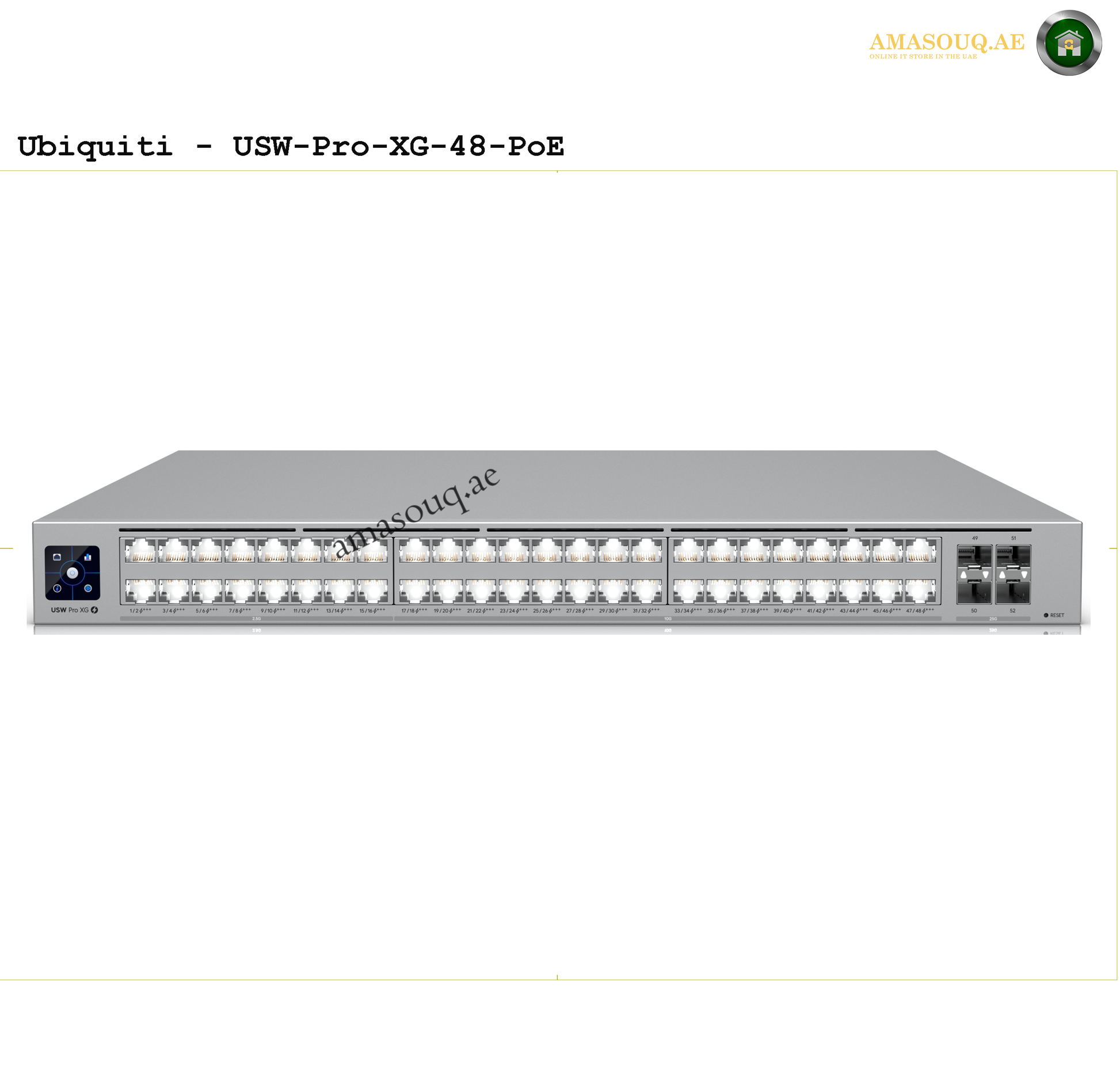 Ubiquiti - Pro XG 48 PoE - USW-Pro-XG-48-PoE  | AMASOUQ.AE 1