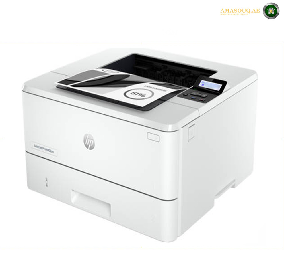 HP LaserJet Pro 4003dn Printer, 1200 x 1200 dpi Resolutions, Up to 40 ppm Preint Speed, LCD Graphic Display, 100 Sheet Multipurpose Tray 1, 250 Sheet Input Tray, USB / Ethernet | 2Z609A