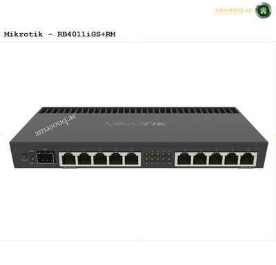 MikroTik RB4011iGS+RM | AMASOUQ.AE FRONT VIEW