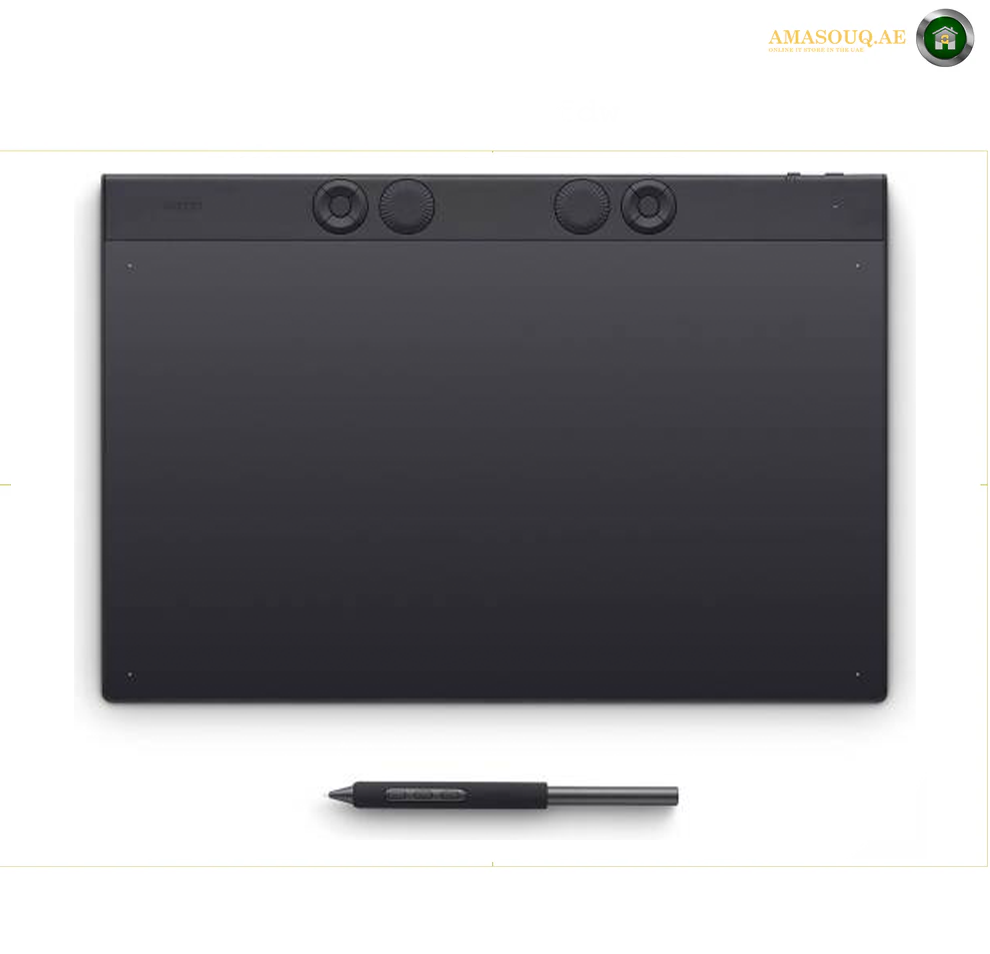 Wacom Intuos Pro Large PTK-870 Drawing Tablet, Pro Pen 3 with 8192 Pressure Levels & Tilt Support, Bluetooth 5.3 & USB-C Connectivity, 10 ExpressKeys 2 Dials Multi-Device Pairing | PTK870K0B