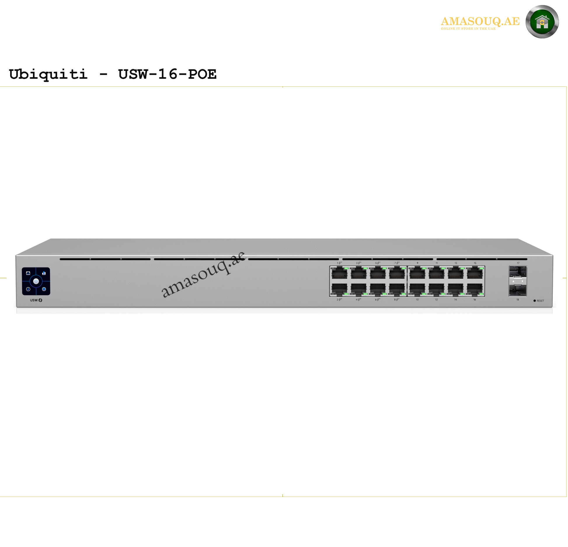 Ubiquiti - Standard 16 PoE - USW-16-POE | AMASOUQ.AE 1