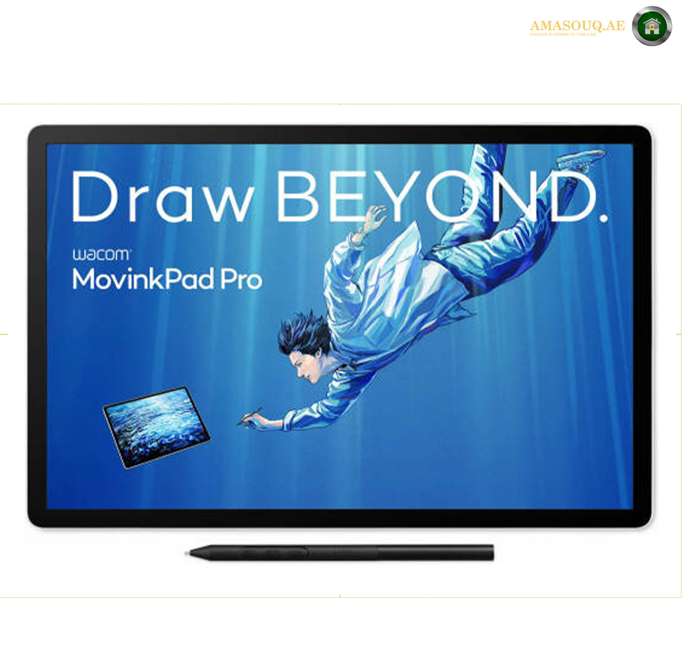 Wacom MovinkPad Pro 14 Android Pen Tablet, 14″ 3K OLED Display, Snapdragon 8s Gen 3, 12 GB RAM, 256 GB + microSD, Wacom Pro Pen 3, Creative Portable Studio for Artists & Designers | DTHA140L0Z