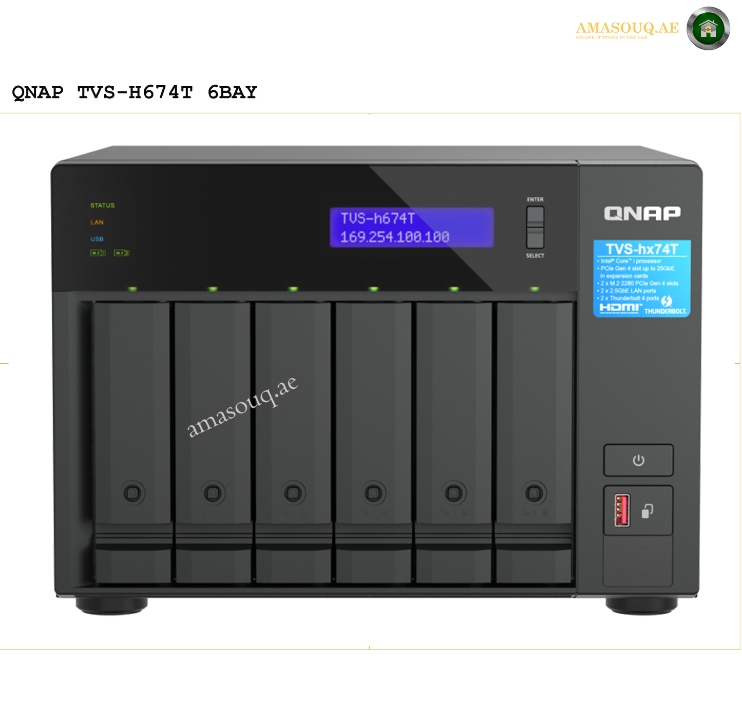 QNAP - Desktop Tower NAS - TVS 6 Bay