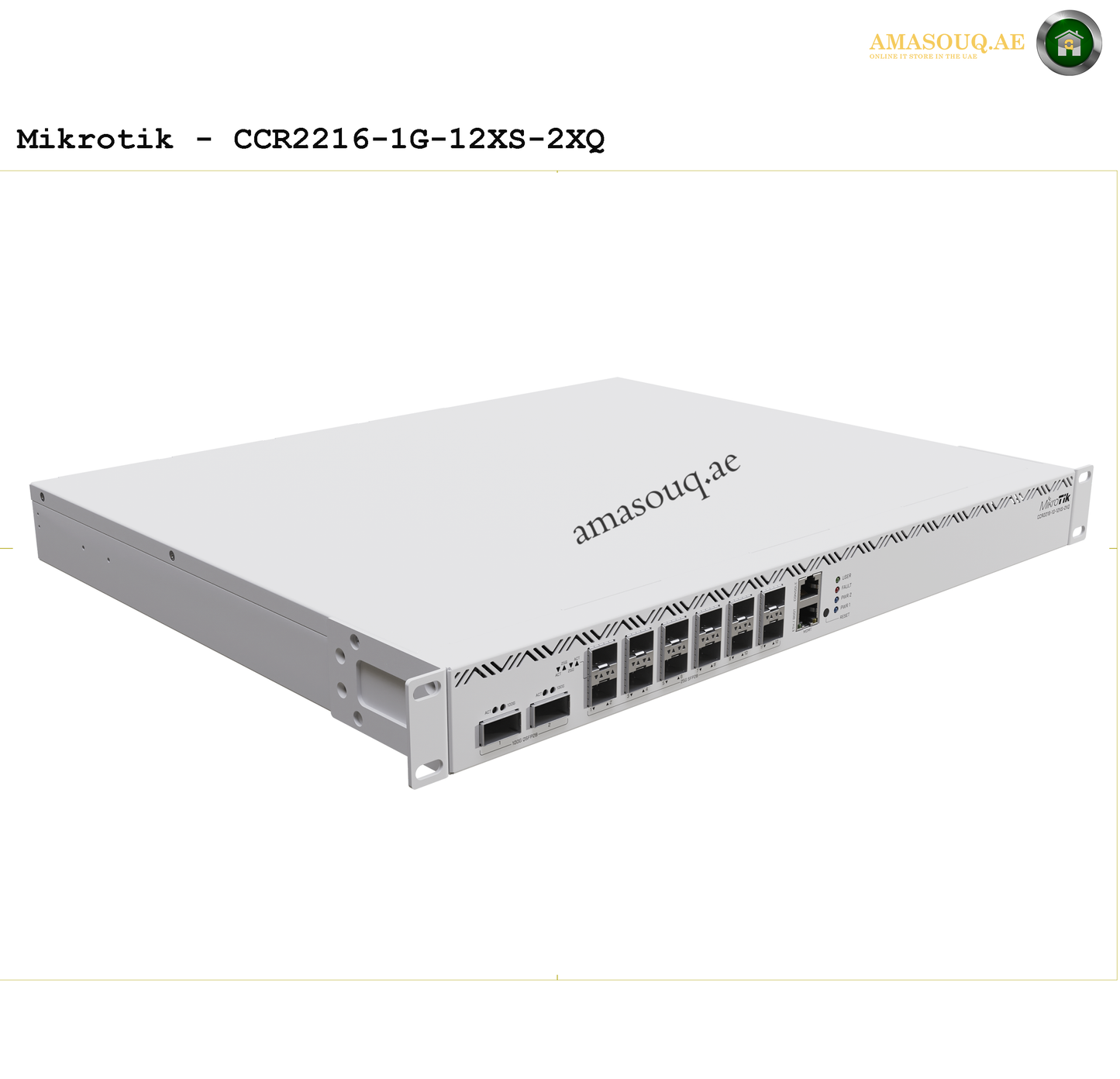 MikroTik CCR2216-1G-12XS-2XQ | AMASOUQ.AE - SIDE VIEW