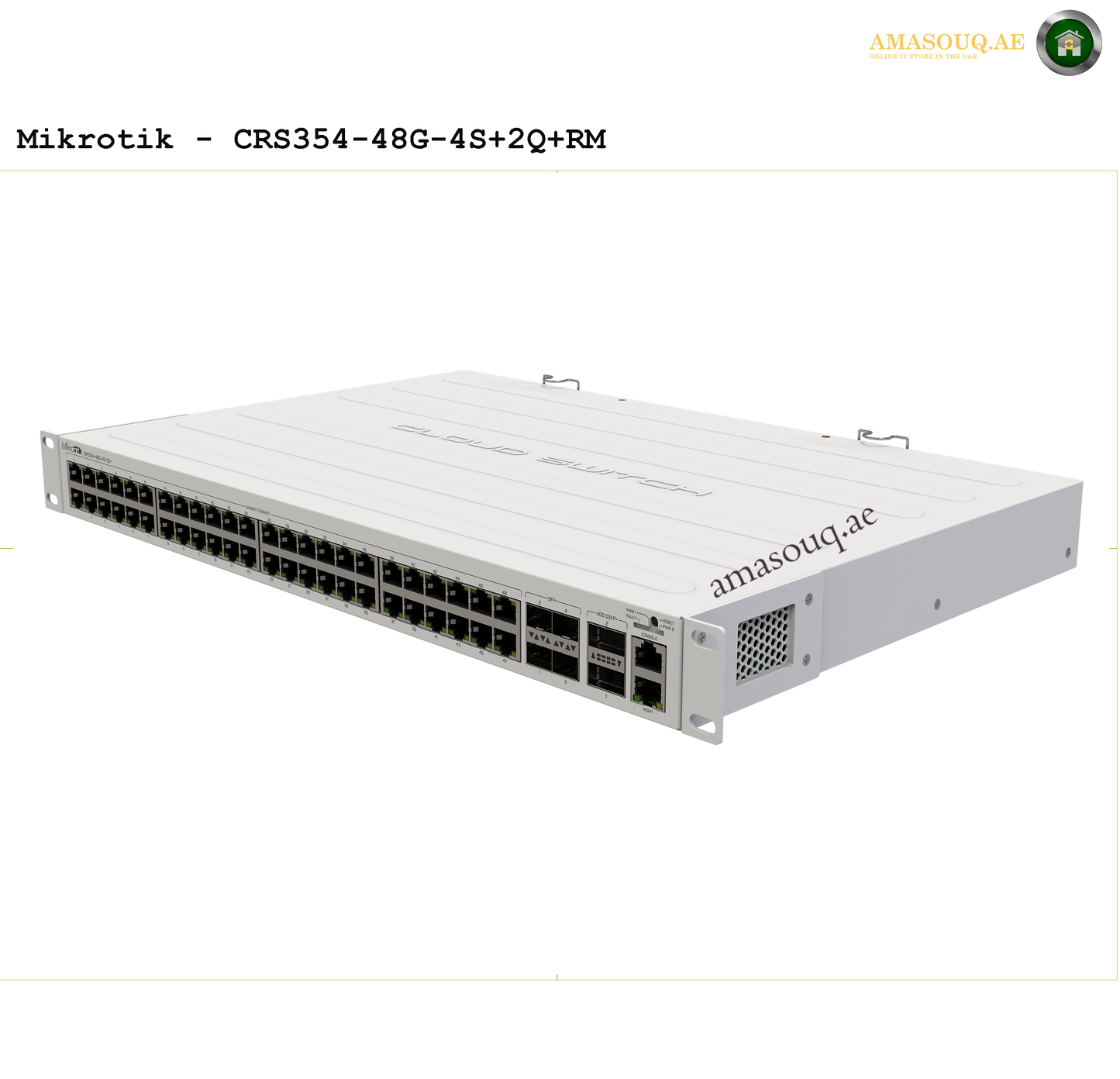Mikrotik CRS354-48G-4S+2Q+RM network switch at AMASOUQ.AE - SIDE VIEW
