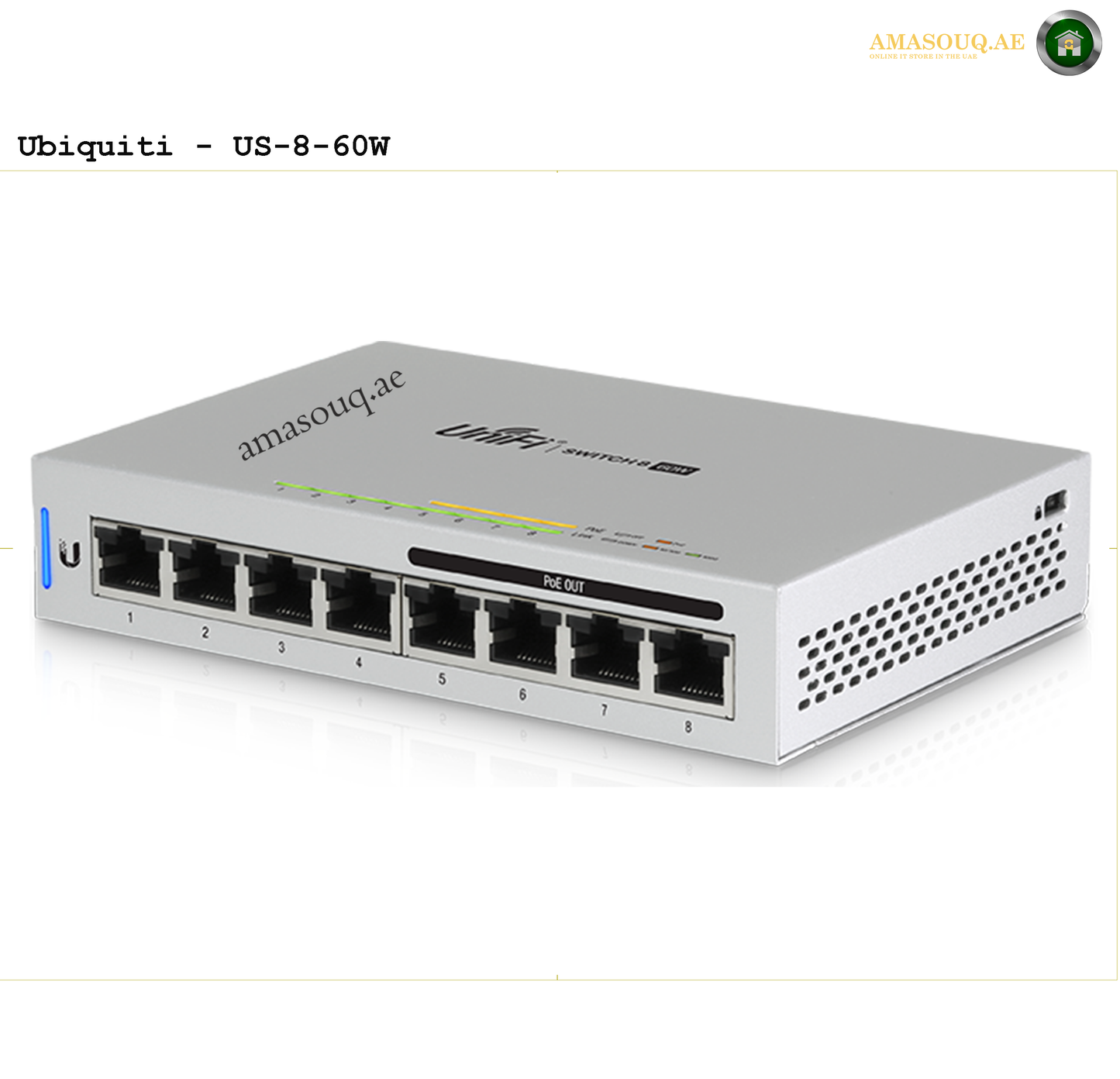Ubiquiti - 8 PoE (Gen1) - US-8-60W | AMASOUQ.AE 1