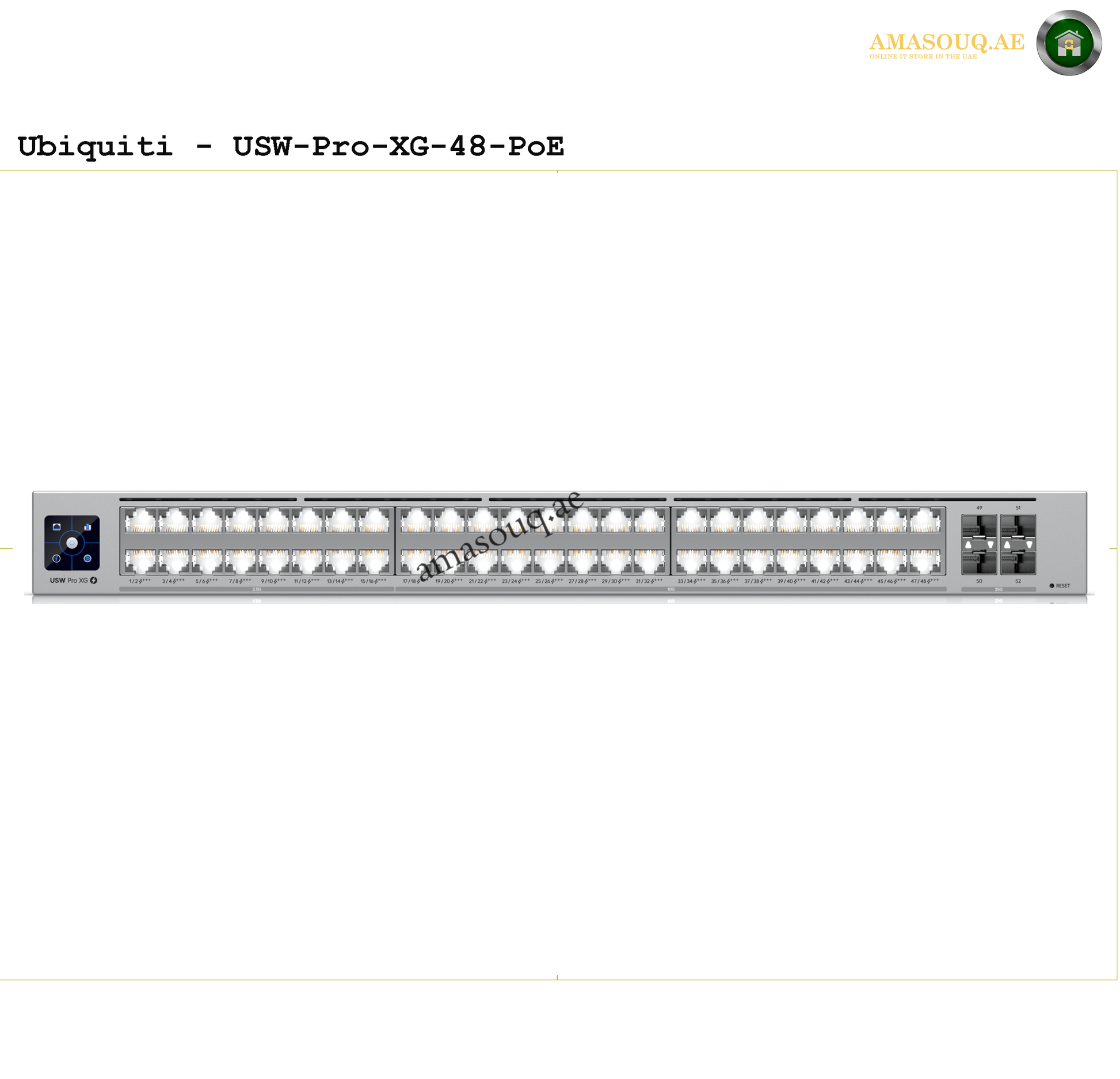 Ubiquiti - Pro XG 48 PoE - USW-Pro-XG-48-PoE  | AMASOUQ.AE 2