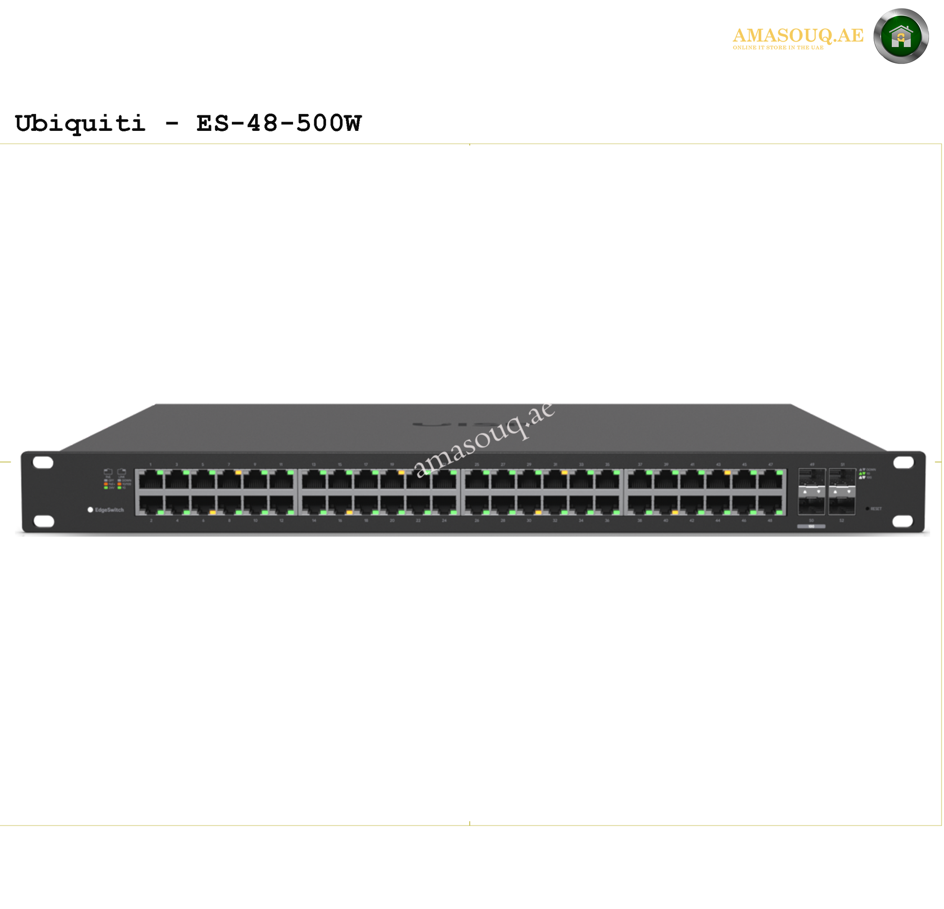 Ubiquiti EdgeSwitch 48 PoE (500W) ES-48-500W | AMASOUQ.AE 1