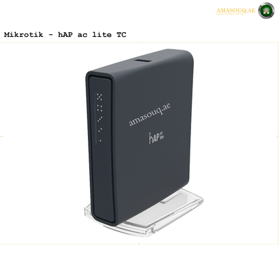 Black Mikrotik router at AMASOUQ.AE side view 1