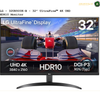 LG 4K UHD VA Panel, Speakers - LG 32UR500K-B  / 32"