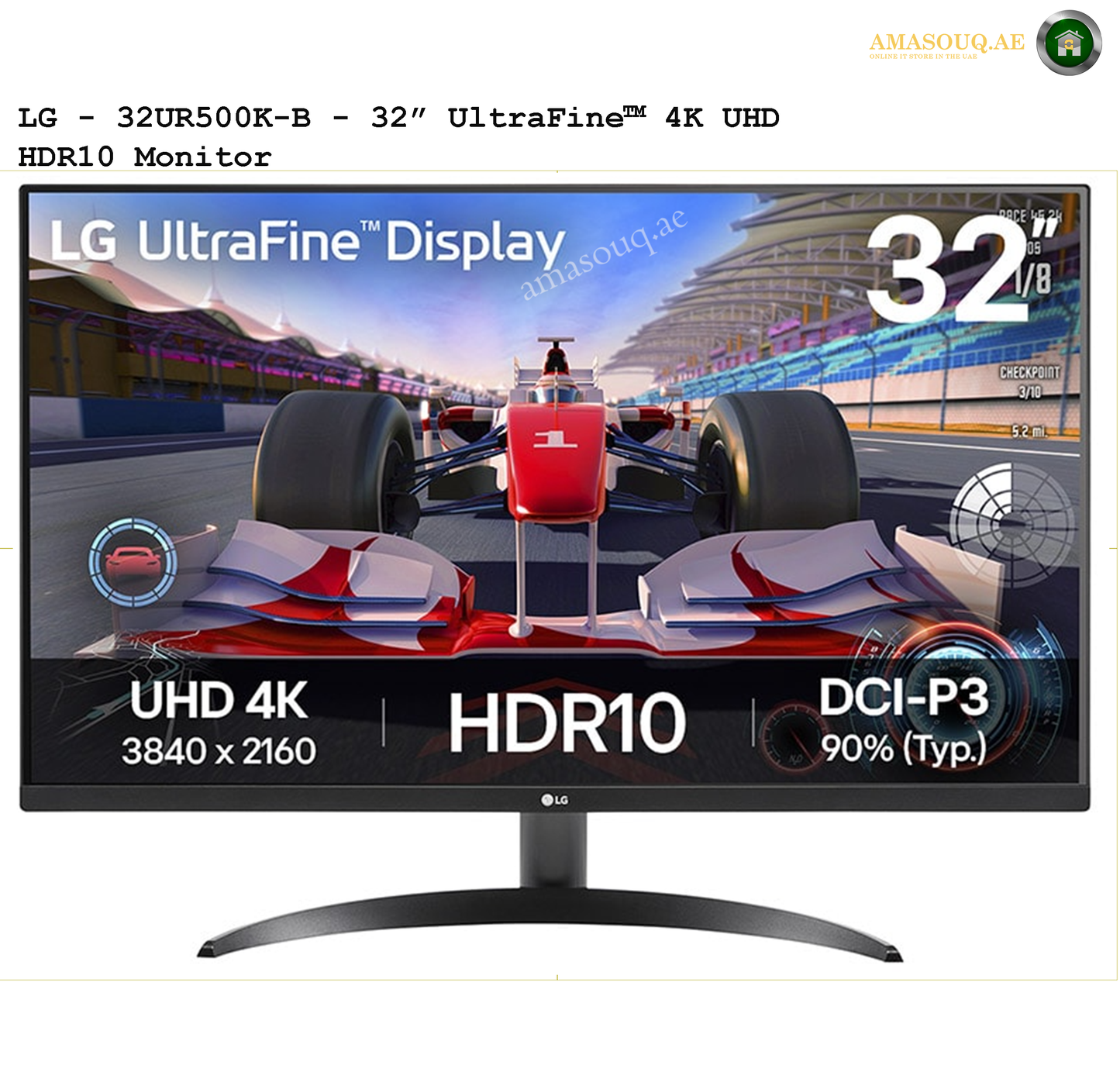 LG 4K UHD VA Panel, Speakers - LG 32UR500K-B  / 32"