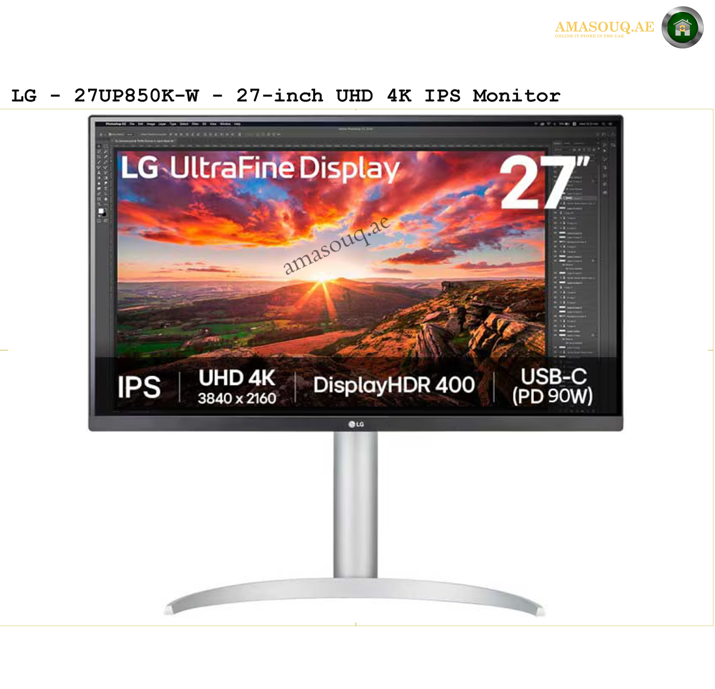 LG 4K UHD IPS USB-C - LG 27UP850k-W / 27"