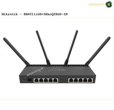 MikroTik RB4011iGS+5HacQ2HnD-IN | AMASOUQ.AE FRONT VIEW