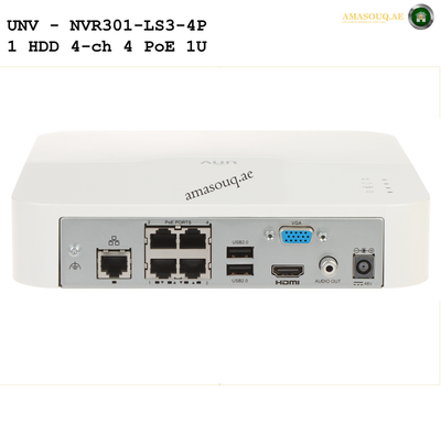 UNV NVR - 4 PoE - NVR301-04LS3-P4