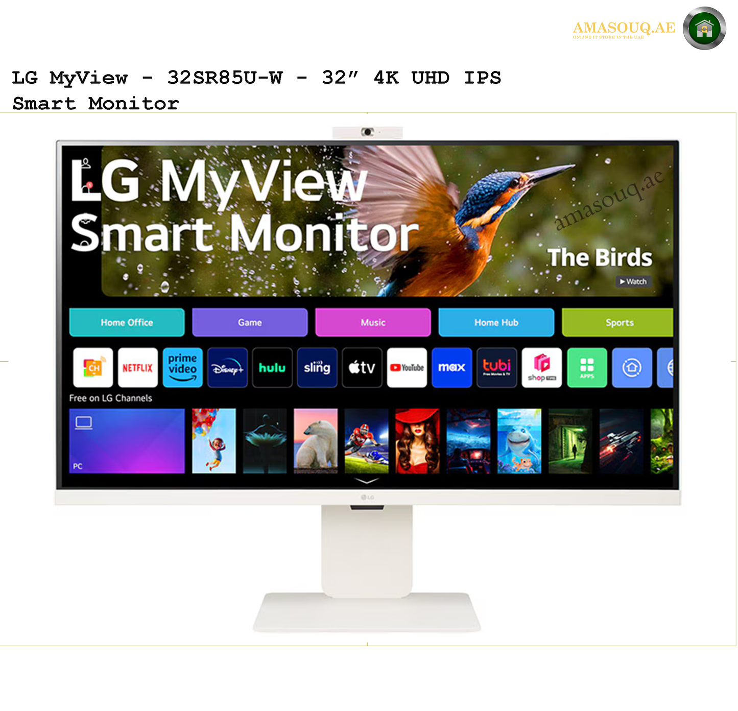 LG 4K UHD Smart Monitor, webOS - LG 32SR85U-W / 32"