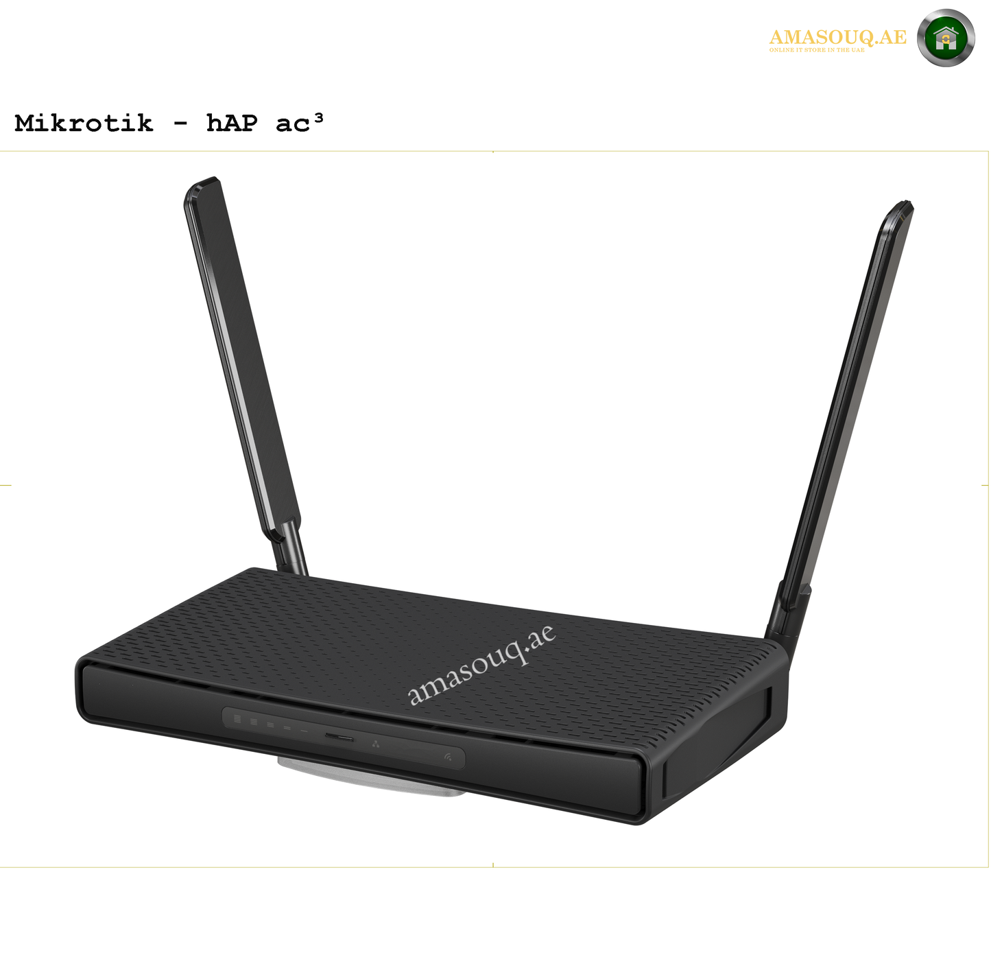 Mikrotik HAP ac3 router with antennas at Amasouq.ae side view