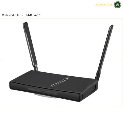 Mikrotik HAP ac3 router with antennas at Amasouq.ae side view