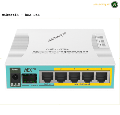 MikroTik - RB960PGS (hEX PoE) | AMASOUQ.AE FRONT VIEW