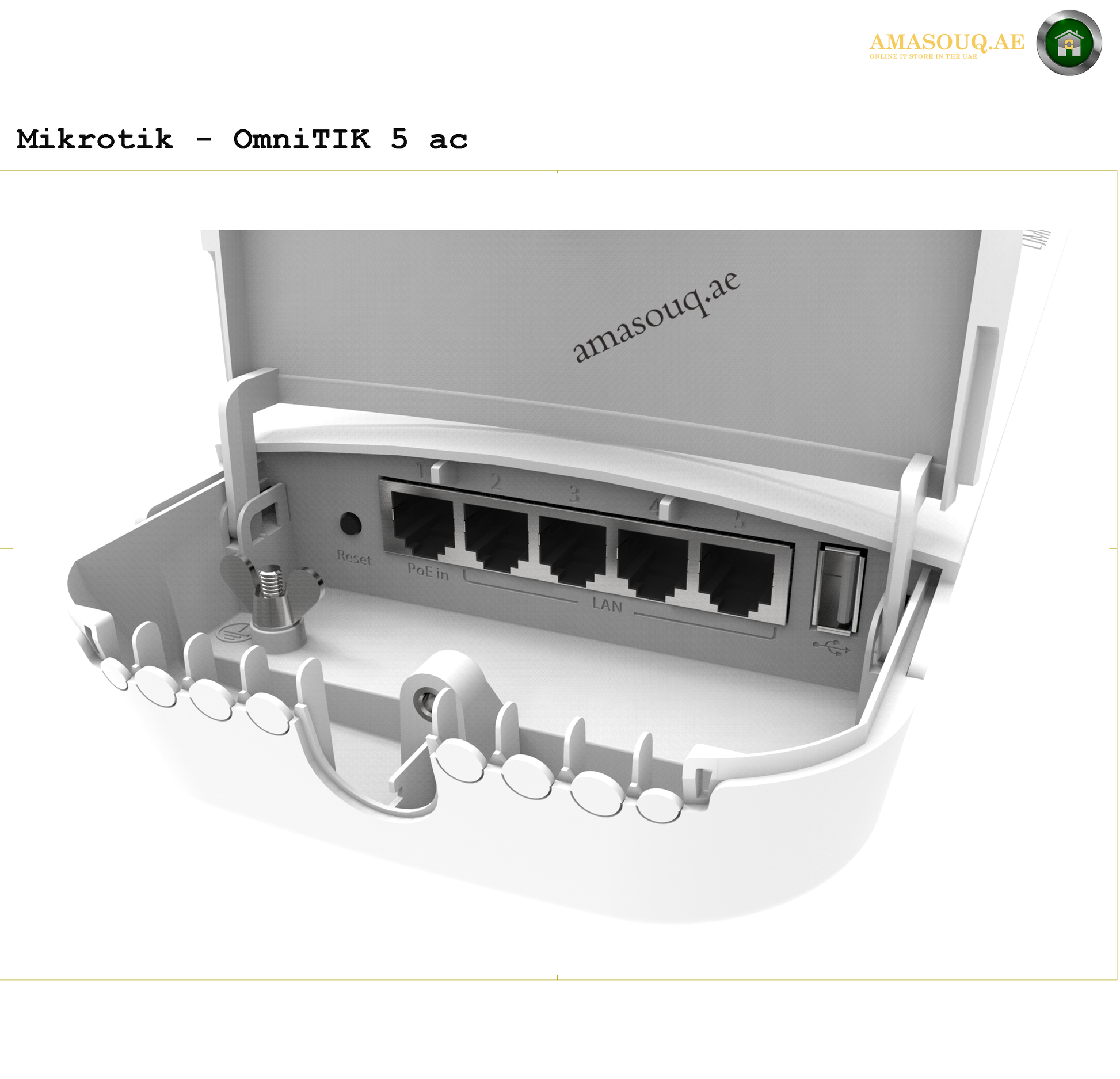 Mikrotik OmniTIK 5 ac devicE at Amasouq.ae port view