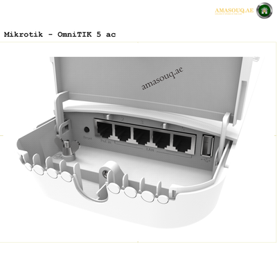Mikrotik OmniTIK 5 ac devicE at Amasouq.ae port view