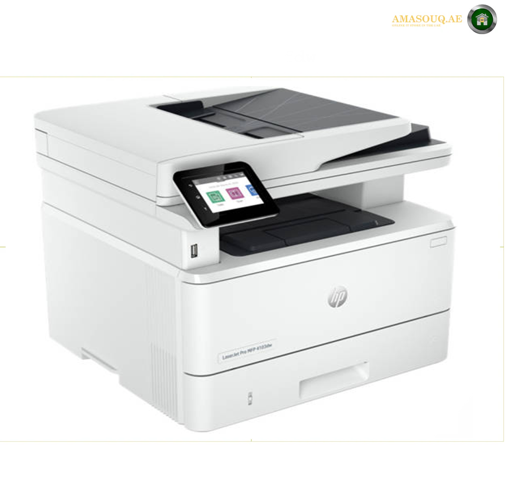 HP LaserJet Pro MFP 4103dw Printer, 2.7" Color Touchscreen Display, Up to 42ppm Print Speed, Up to 40cpm Copy Speed, 50 Sheets ADF Capacity, White | 2Z627A