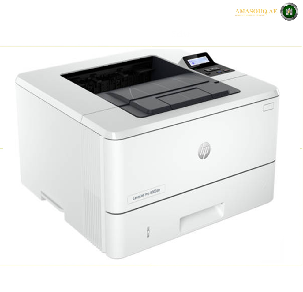 HP LaserJet Pro 4003dn Printer, 1200 x 1200 dpi Resolutions, Up to 40 ppm Preint Speed, LCD Graphic Display, 100 Sheet Multipurpose Tray 1, 250 Sheet Input Tray, USB / Ethernet | 2Z609A