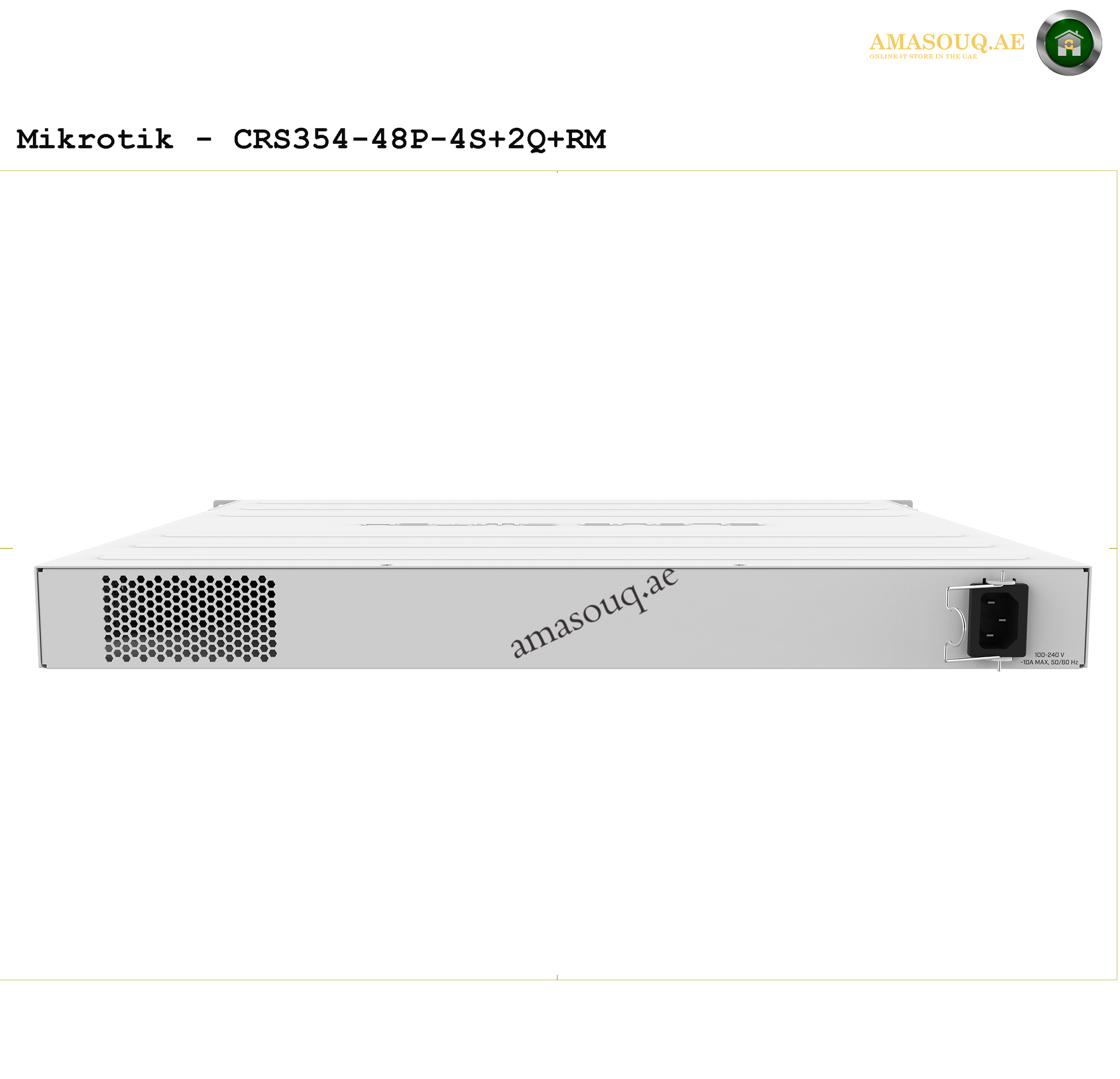 Mikrotik CRS354-48P-4S+2Q+RM network switch at AMASOUQ.AE side view 1