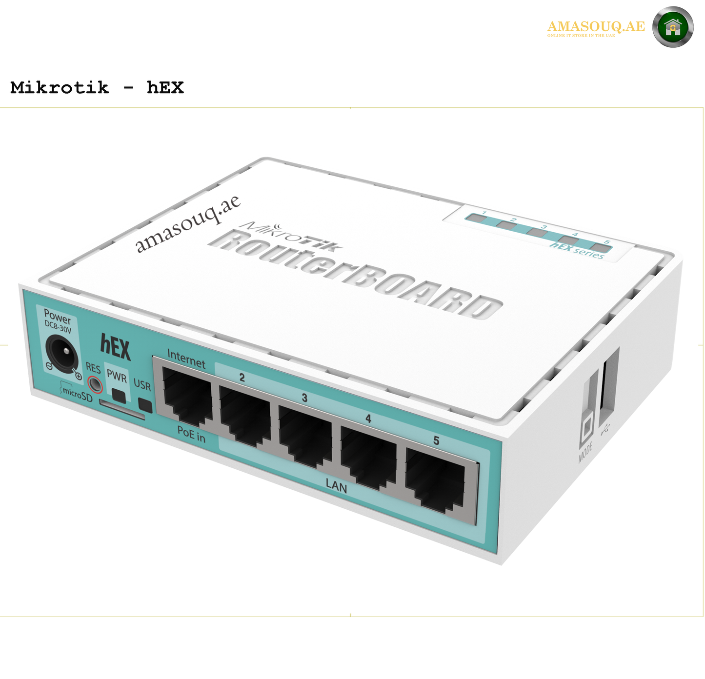 MikroTik - RB750Gr3 (hEX) | AMASOUQ.AE SIDE VIEW
