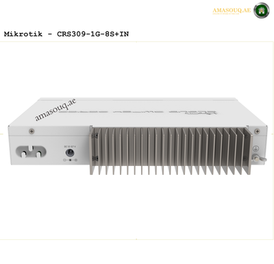Mikrotik Cloud Router Switch CRS309-1G-8S+IN at AMASOUQ.AE - back view