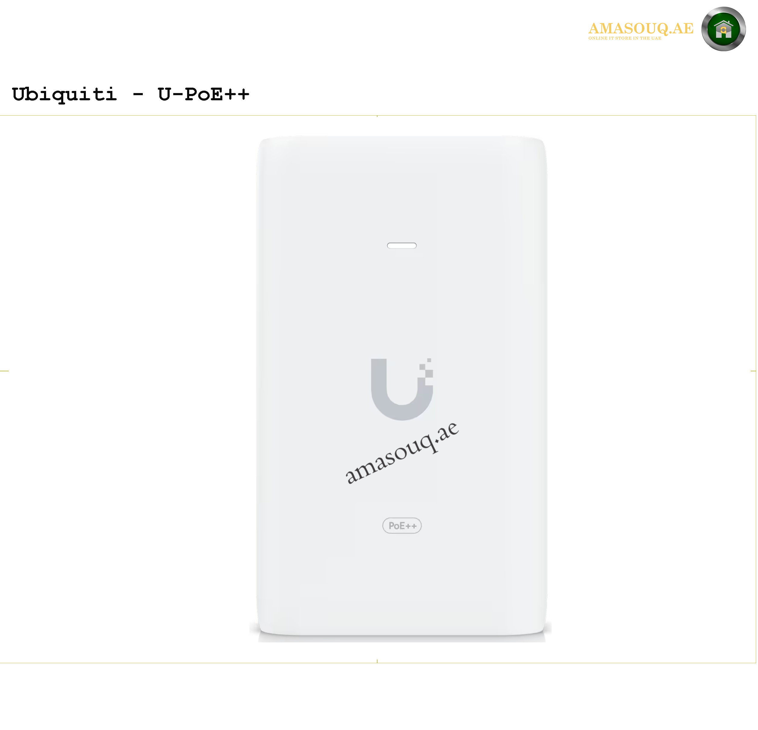 BUY Ubiquiti PoE++ Adapter 60W U-PoE++ | UAE amasouq.ae – YOUR ONLINE ...