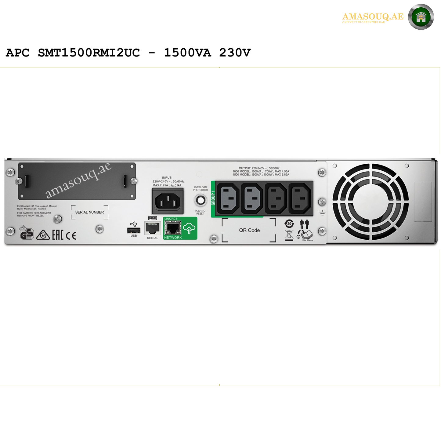 APC SMT1500RMI2UC - 1500VA / 230V