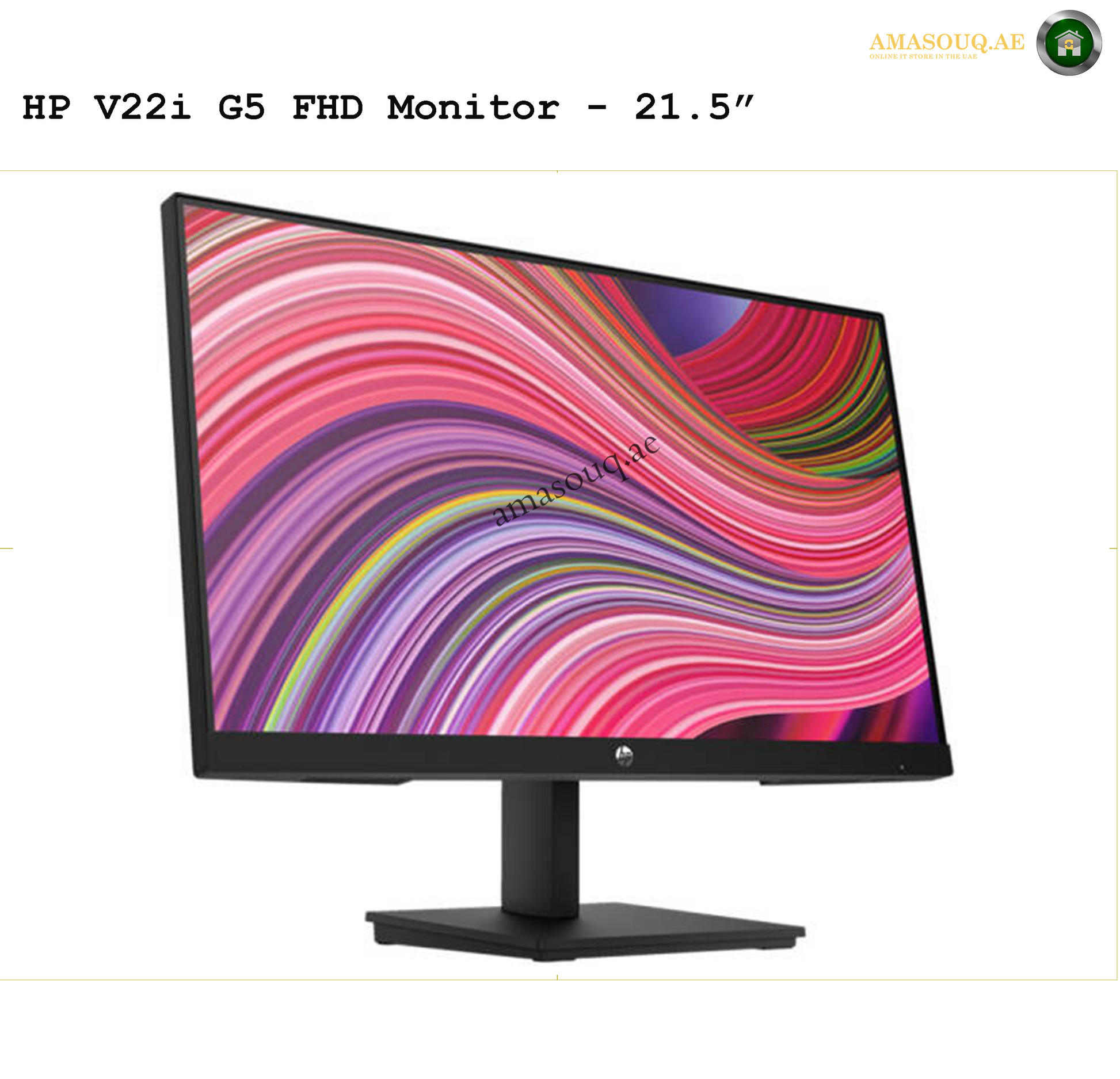 HP V22i  G5 - 21.5" SIDE VIEW