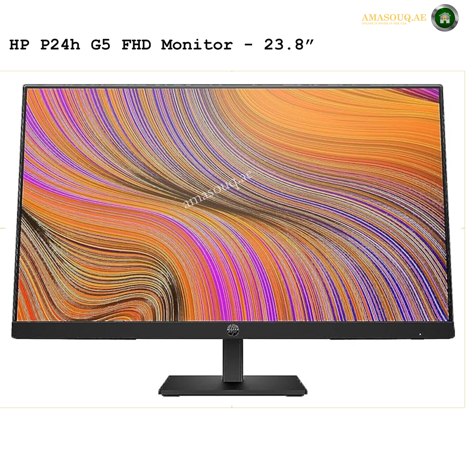 HP P24h G5  - 23.8" | AMASOUQ.AE  FRONT VIEW