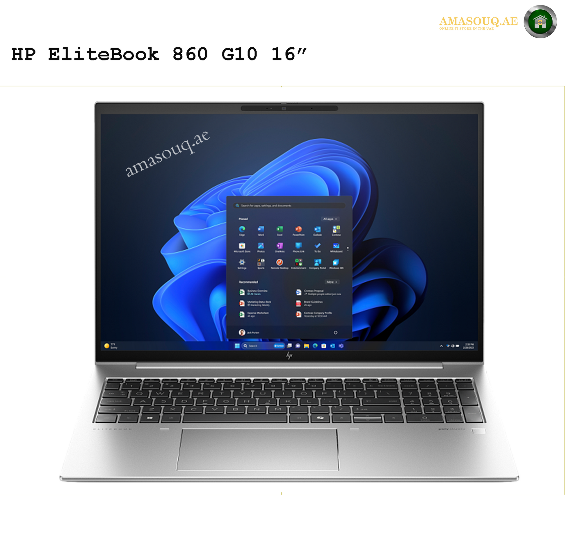 HP EliteBook 860 G10 W11Pro  | AMASOUQ.AE FRONT VIEW