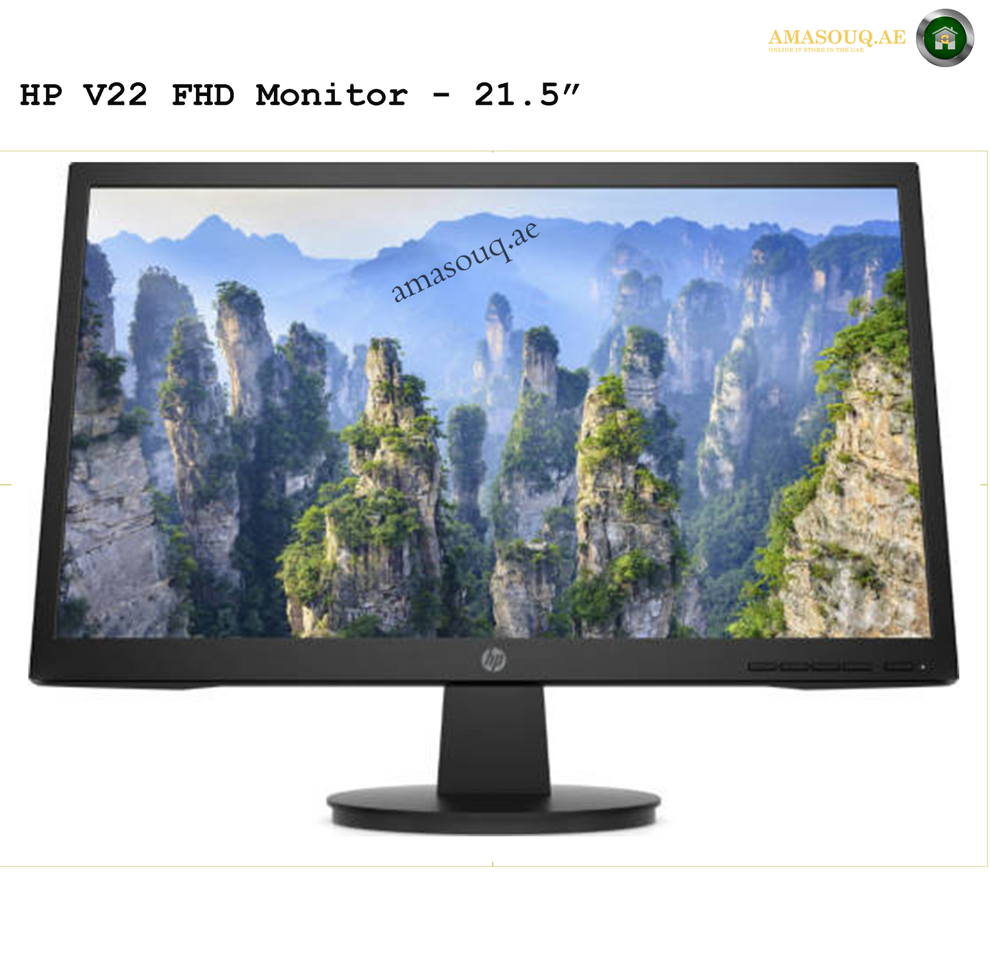 HP V22 - 21.5" | AMASOUQ.AE FRONT VIEW