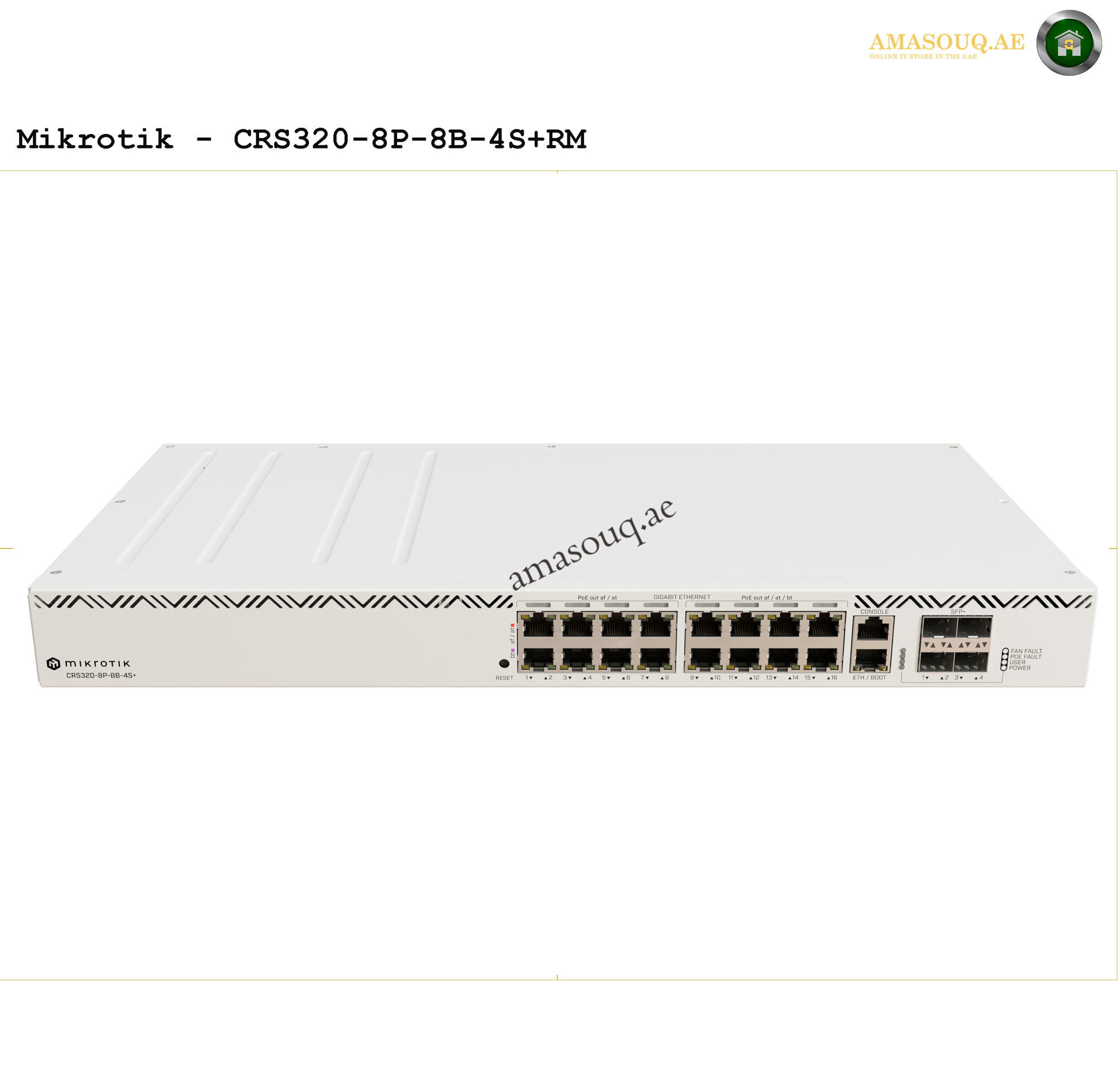 Mikrotik CRS320-8P-8B-4S+RM at AMASOUQ.AE- front view