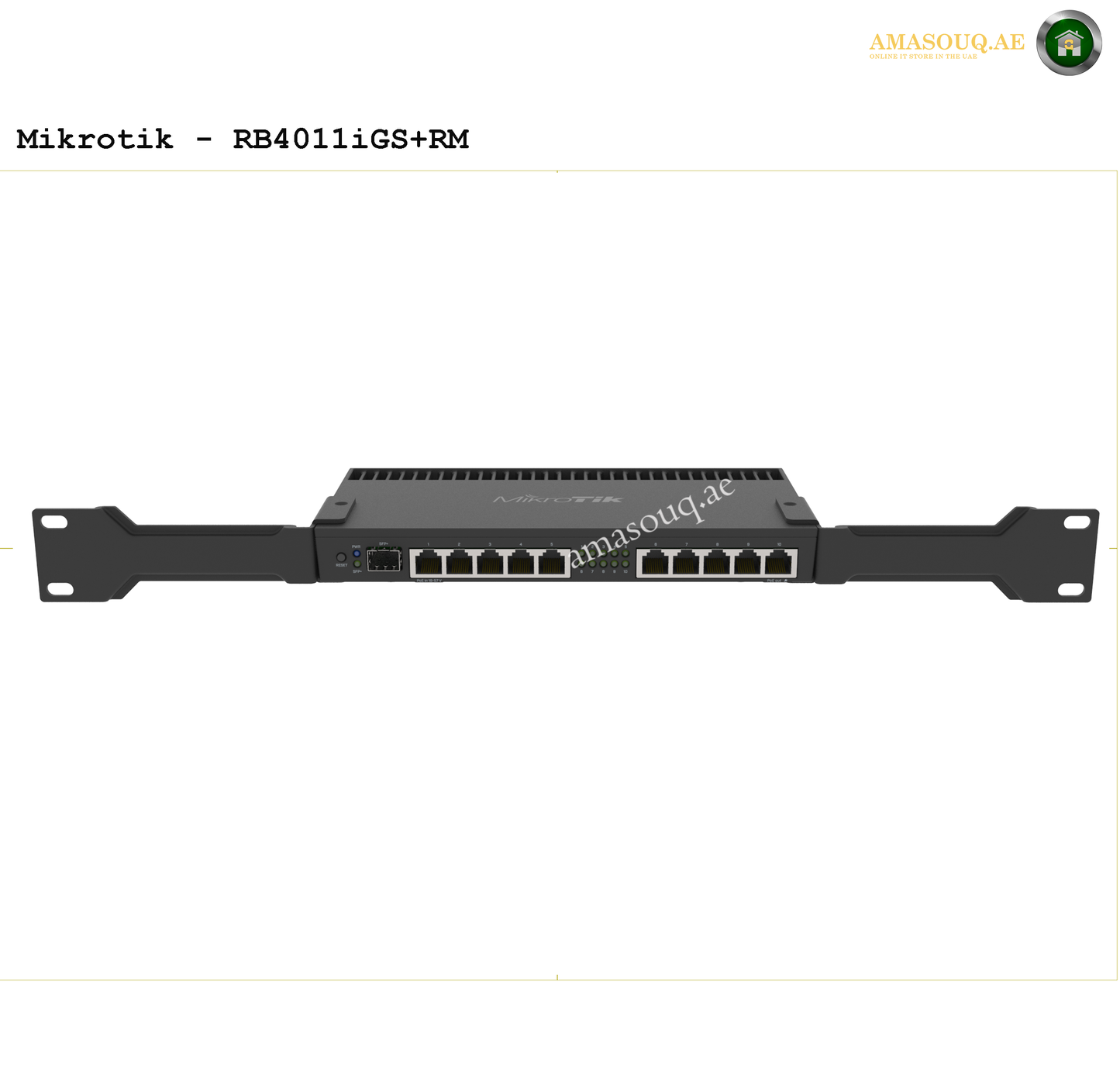 MikroTik RB4011iGS+RM | AMASOUQ.AE FRONT VIEW 1