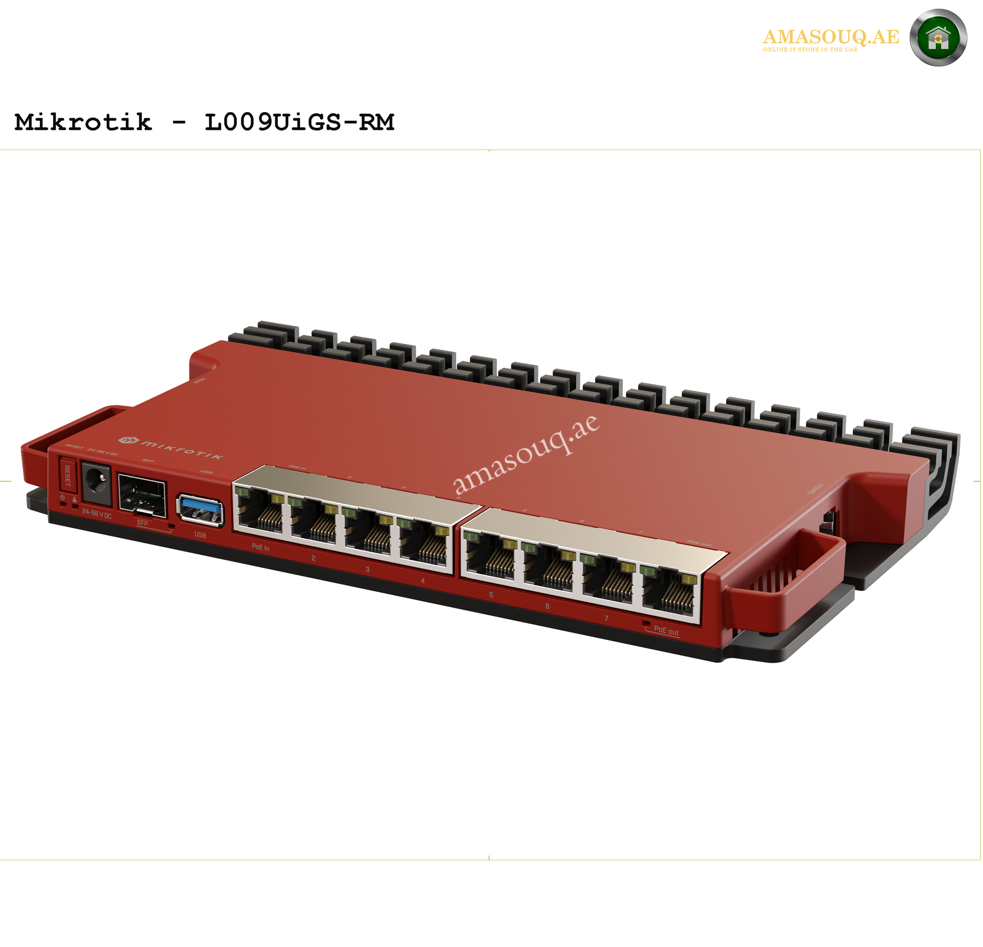 MikroTik - L009UiGS-RM | AMASOUQ.AE  SIDE VIEW