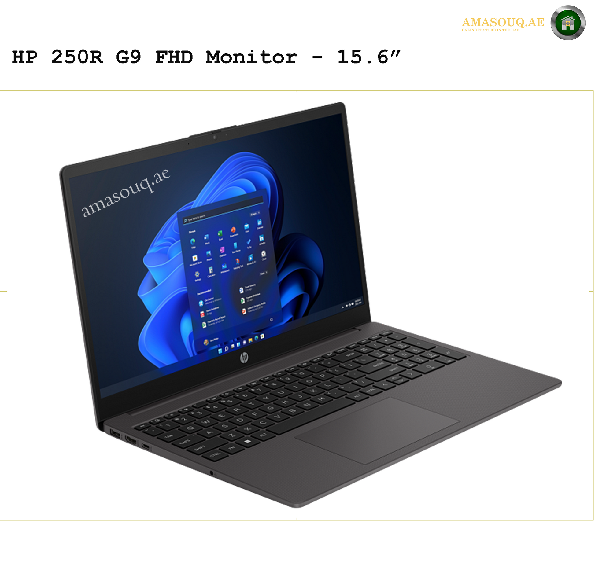 HP 250R G9 Notebook – 15.6 | AMASOUQ.AE SIDE VIEW