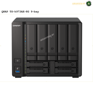 QNAP TS-h973AX-8G 9-Bay NAS Enclosure, AMD Ryzen V1500B 2.2 GHz, 8GB DDR4 RAM, 5 x 3.5" and 2 x 2.5" SATA Drive Bays, 10GbE/2.5GbE, USB 3.2 Type-C & Type-A, QuTS Hero 4.5 OS, Black | TS-H973AX-8G |  Free Warranty 2-3 Years | amasouq.ae