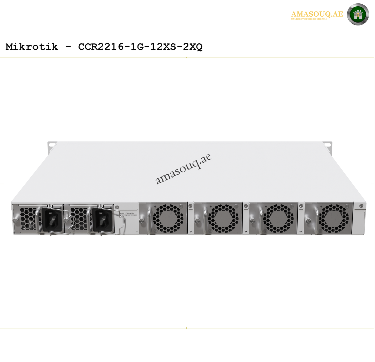 MikroTik CCR2216-1G-12XS-2XQ | AMASOUQ.AE - BACK VIEW