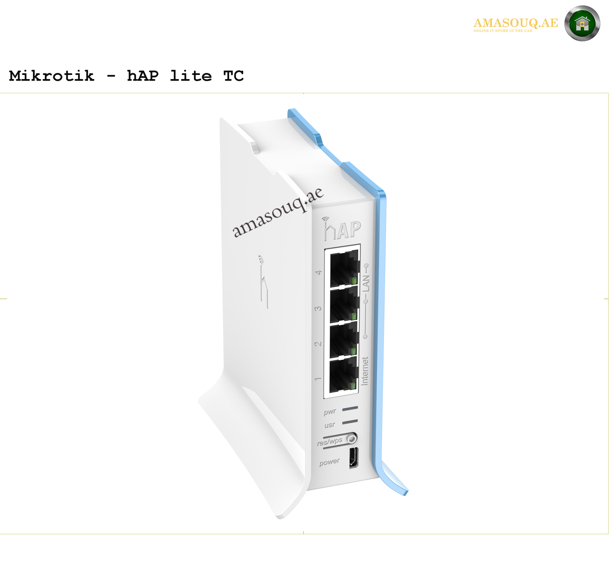 Mikrotik HAP lite TC device SIDE VIEW 1 | AMASOUQ.AE