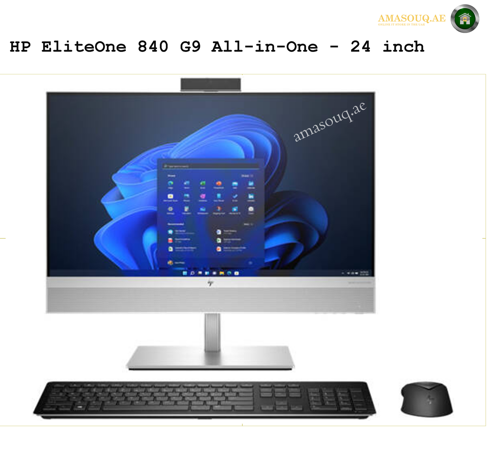HP EliteOne 840 G9 AIO PC 23.8" | AMASOUQ.AE FRONT VIEW