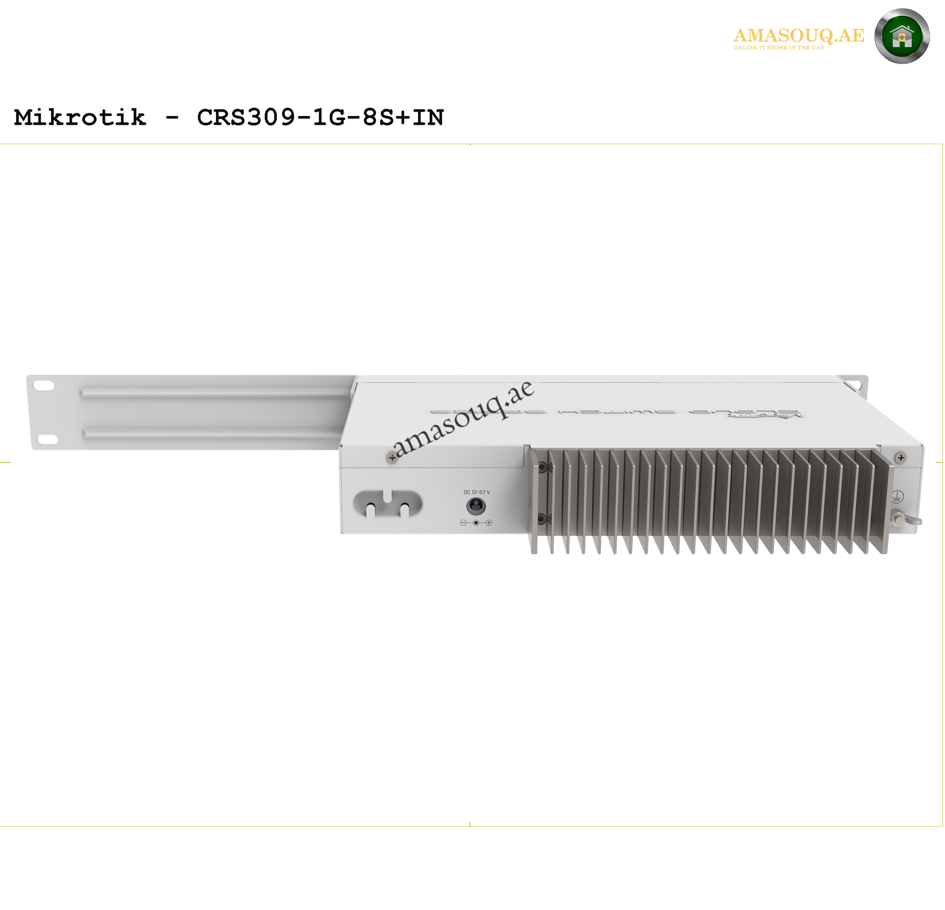 Mikrotik Cloud Router Switch CRS309-1G-8S+IN at AMASOUQ.AE - back view 1