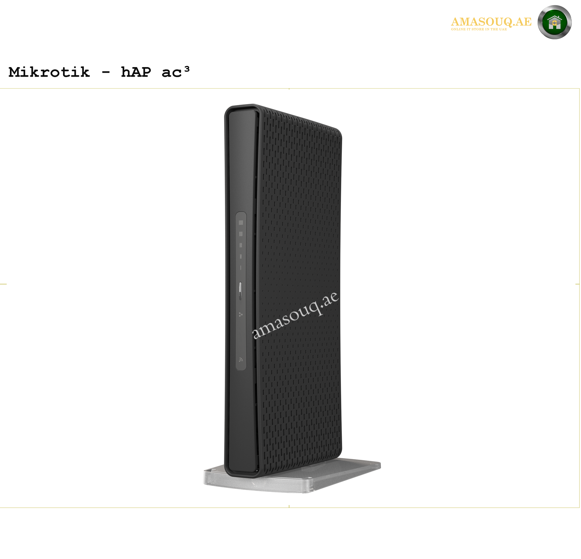 Mikrotik HAP ac3 router with antennas at Amasouq.ae side view 1