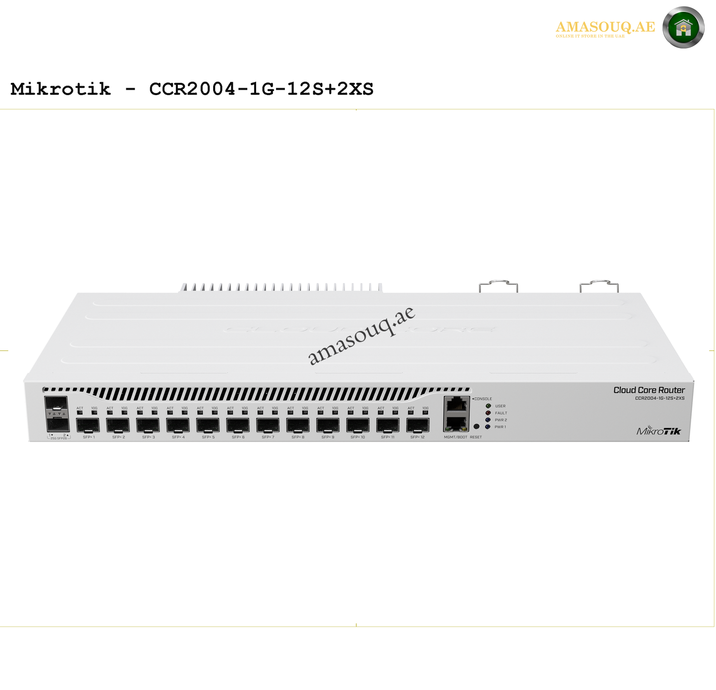 Mikrotik Cloud Core Router CCR2004-1G-12S+2XS | AMASOUQ.AE FRONT VIEW