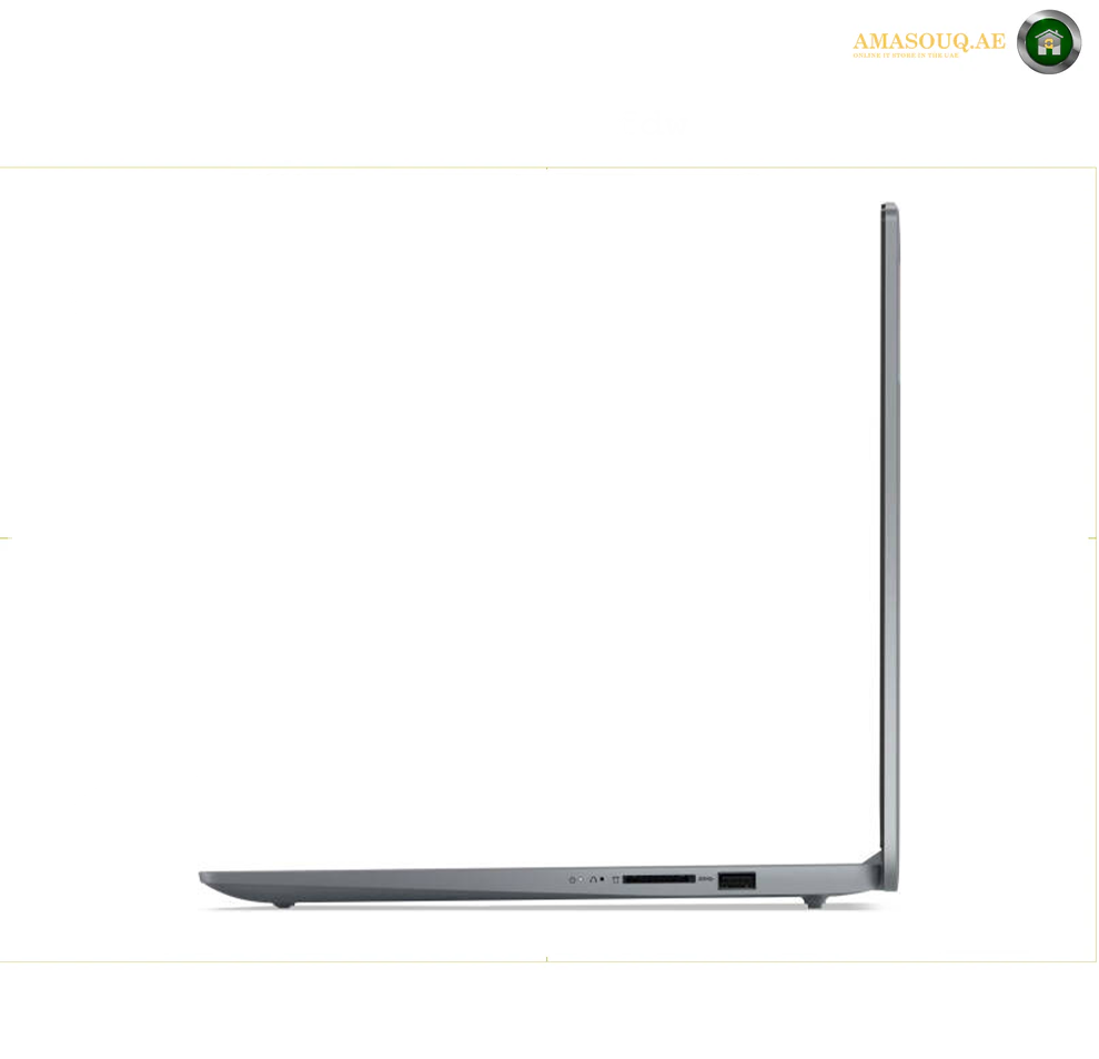 Lenovo IdeaPad Slim 3 15IRU8 Laptop, 15.6" FHD TN Display, Intel Core i3-1315U, 8GB RAM, 256GB SSD, Intel UHD Graphics, English-Arabic Keyboard, No OS, Arctic