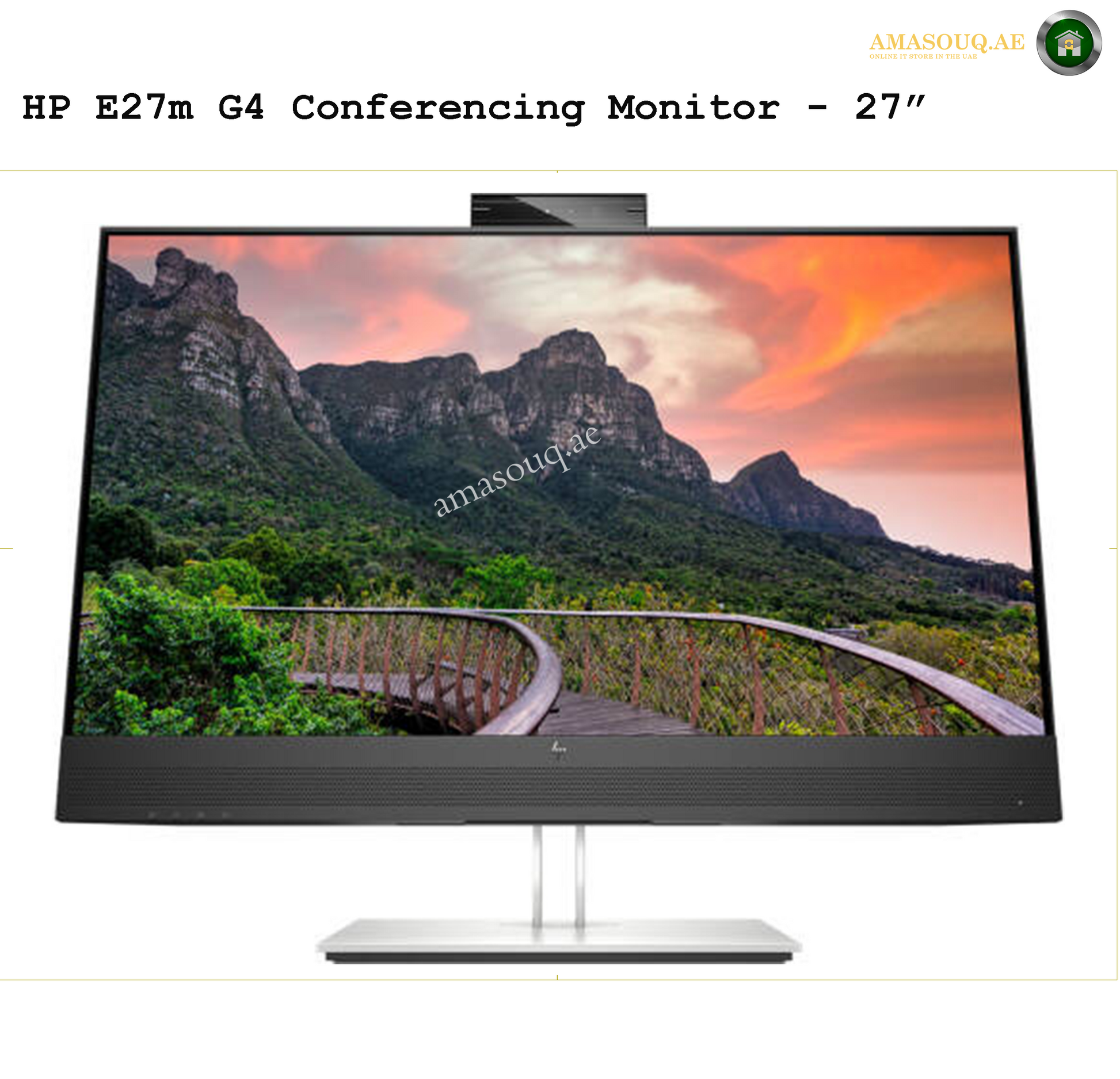 HP E27m G4 - 27" | AMASOUQ.AE FRONT  VIEW 